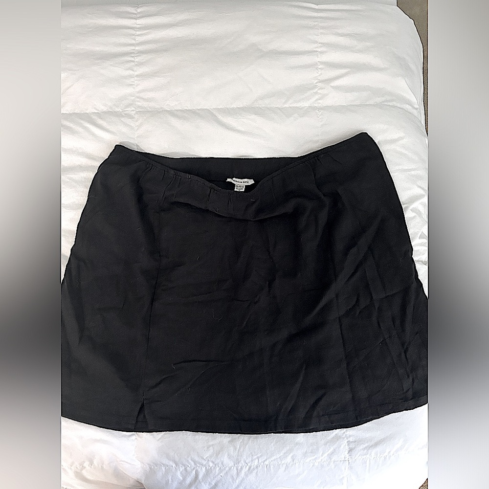 Linen Blend Mini Skirt